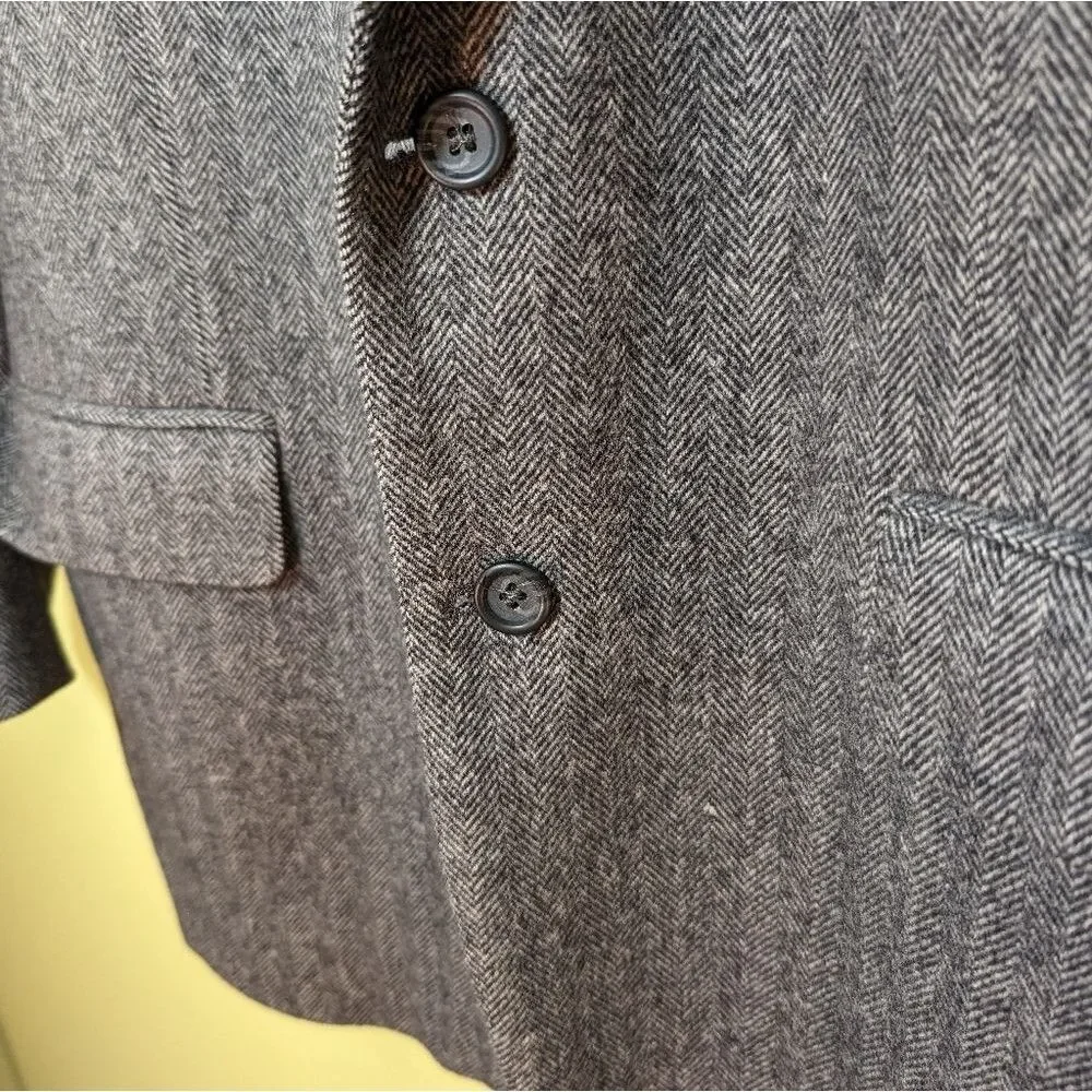 Vintage Camel‎ Hair Blazer sport coat vintage herringbone Robert Stock 42L